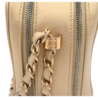 CHANEL | Gold Metallic Lambskin Coco Boy Camera Bag