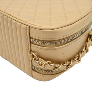 Gold Metallic Lambskin Coco Boy Camera Bag