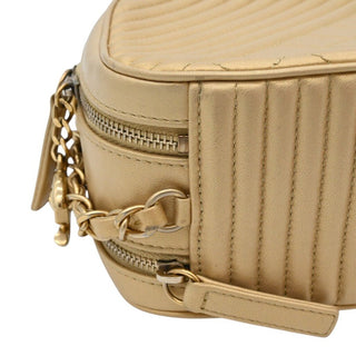 Gold Metallic Lambskin Coco Boy Camera Bag