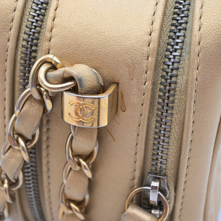 CHANEL | Gold Metallic Lambskin Coco Boy Camera Bag