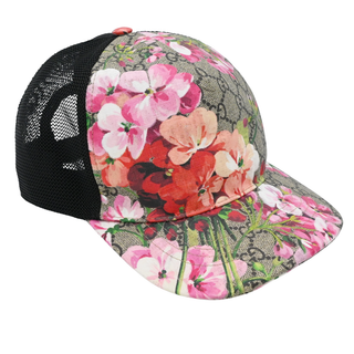 GG Supreme Blooms Floral Print Mesh Trucker Cap