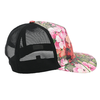 GG Supreme Blooms Floral Print Mesh Trucker Cap