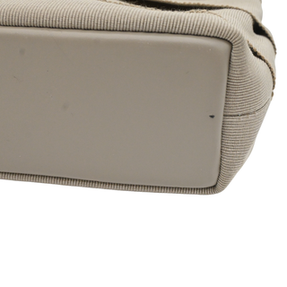 Taupe Layered Grosgrain Mini Top Handle Bag