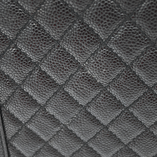 Black Caviar Leather Large Boy Flap Bag