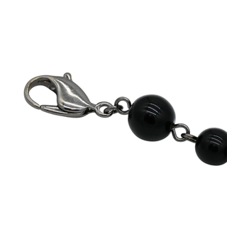 Black Beaded CC Bracelet
