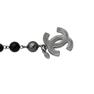 Black Beaded CC Bracelet