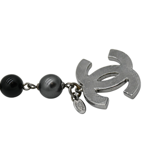 Black Beaded CC Bracelet