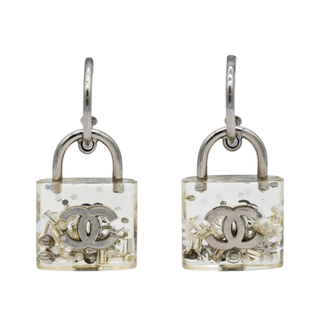 Resin CC Padlock Earrings