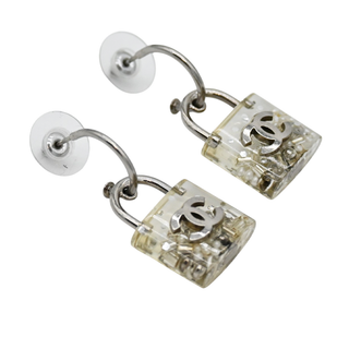 Resin CC Padlock Earrings