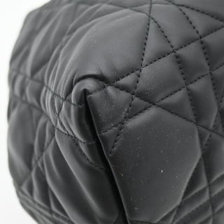 Black Cannage Quilted Toujours Large Tote Bag