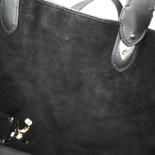 Black Cannage Quilted Toujours Large Tote Bag