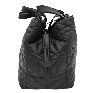 Black Cannage Quilted Toujours Large Tote Bag