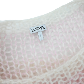 Pink & White Anagram Mohair Blend Oversized Sweater