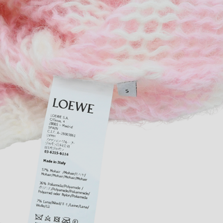 Pink & White Anagram Mohair Blend Oversized Sweater