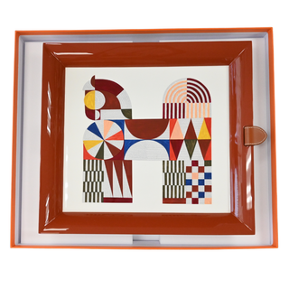 Atrium Cheval Natte Lacquered Wood Tray with Original Box