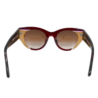 Murdery 509 Red & Beige Cat-Eye Sunglasses