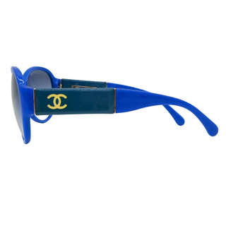 CC Logo Blue Round Sunglasses 5229-Q
