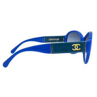 CC Logo Blue Round Sunglasses 5229-Q