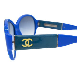 CC Logo Blue Round Sunglasses 5229-Q