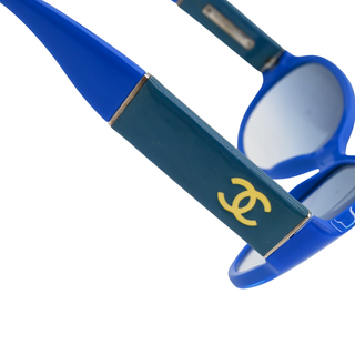 CC Logo Blue Round Sunglasses 5229-Q