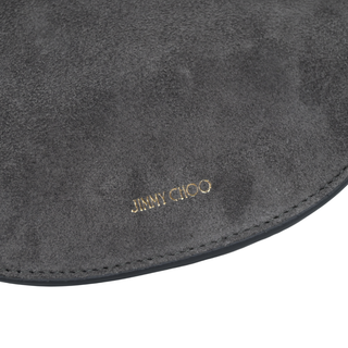 JIMMY CHOO | Chrissy Dark Grey Suede Studded Crossbody Bag