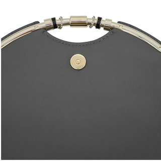 JIMMY CHOO | Chrissy Dark Grey Suede Studded Crossbody Bag
