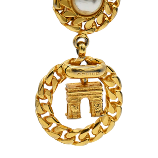 Faux Pearl Arc De Triomphe Clip Earrings