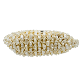 Tommy Beaded Faux Pearl Top Handle Bag