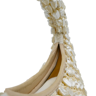 Tommy Beaded Faux Pearl Top Handle Bag