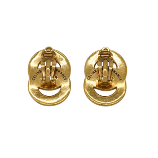 Double Circle Clip Earrings
