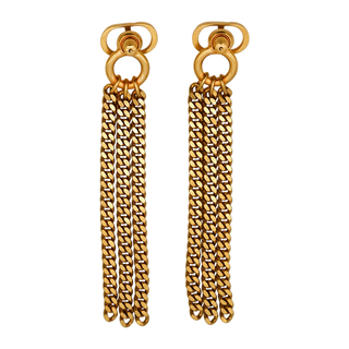 CD Logo Tassel Drop Earrings