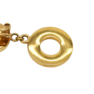 Double Circle Drop Clip Earrings