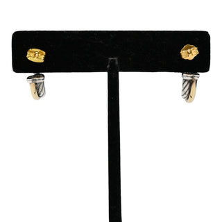 DAVID YURMAN | Sterling Silver & 18K Gold Crossover Small Hoop Earrings