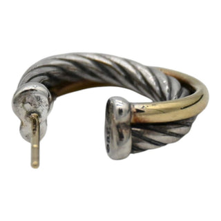 DAVID YURMAN | Sterling Silver & 18K Gold Crossover Small Hoop Earrings