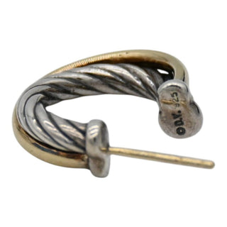 DAVID YURMAN | Sterling Silver & 18K Gold Crossover Small Hoop Earrings