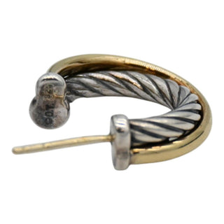 DAVID YURMAN | Sterling Silver & 18K Gold Crossover Small Hoop Earrings