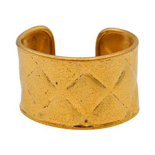 Gold Quilted Cuff Bracelet