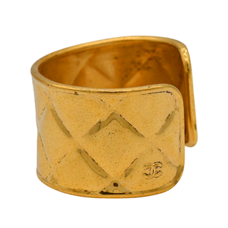 Gold Quilted Cuff Bracelet