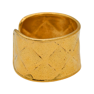 Gold Quilted Cuff Bracelet