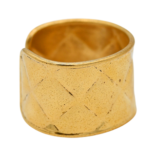 Gold Quilted Cuff Bracelet