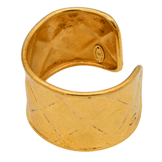 Gold Quilted Cuff Bracelet
