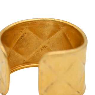 Gold Quilted Cuff Bracelet