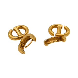 'CD' Logo Drop Earrings