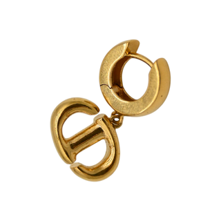 'CD' Logo Drop Earrings