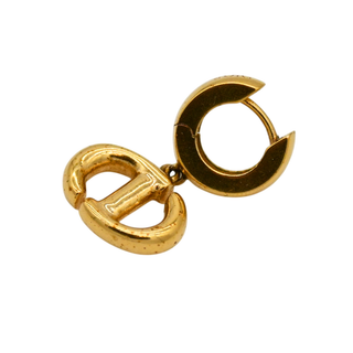 'CD' Logo Drop Earrings