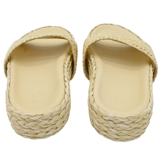 Isla Crochet Raffia Slide Sandals