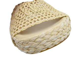 Isla Crochet Raffia Slide Sandals