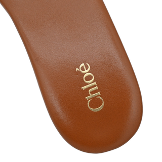 Mae Tan Leather Buckle Slide Sandals