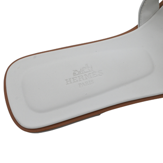 Oran White Leather Sandals