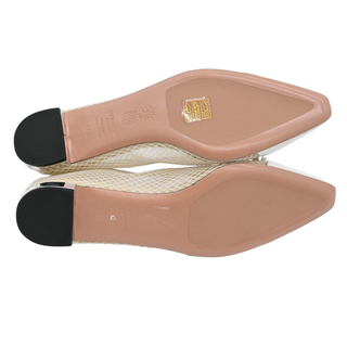 AQUAZZURA | Gioia White Mesh Cap Toe Ballet Flats